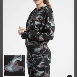 ATHLETA Balance Sweatshirt Full Zip Printed